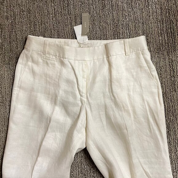 J. Crew 100% linen cuffed trouser pant style 27590 NWT - Picture 6 of 11